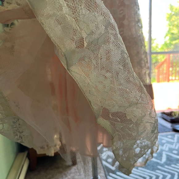 Vintage 1950s Tulle Lace Prom Dress / Vintage Formal Dress - Picture 6 of 7